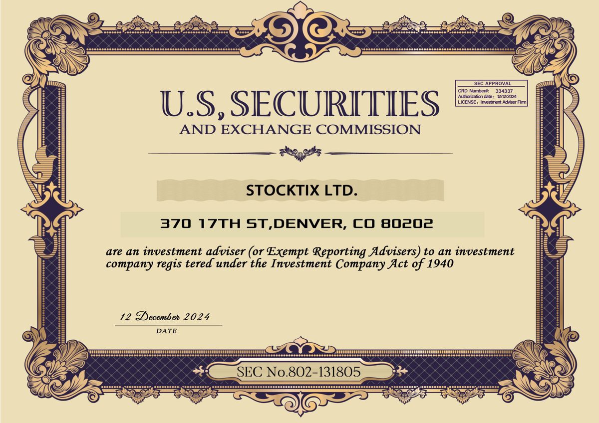 RIA license — StocktiX Ltd.
